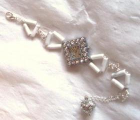 Howlite Bracelet Watch Handmade Jewelry gift idea