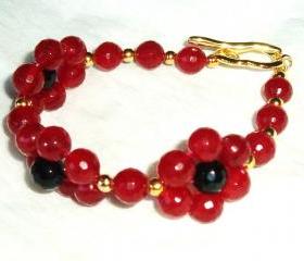 Red Agate Bracelet Handmade Jewelry gift ideas